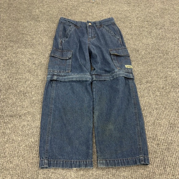 Wrangler Other - Vintage Wrangler WTG Tech Gear Jeans Boys 7 Blue Cotton Convertible Zip Off Y2K